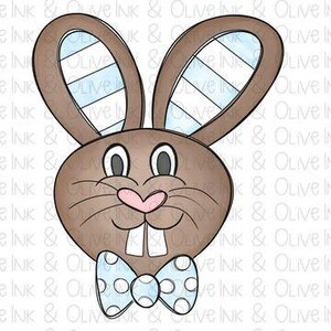 Bunny Boy / Girl - White Toner Laser Print Transfer / HTV Transfer / Ready to Press Transfers