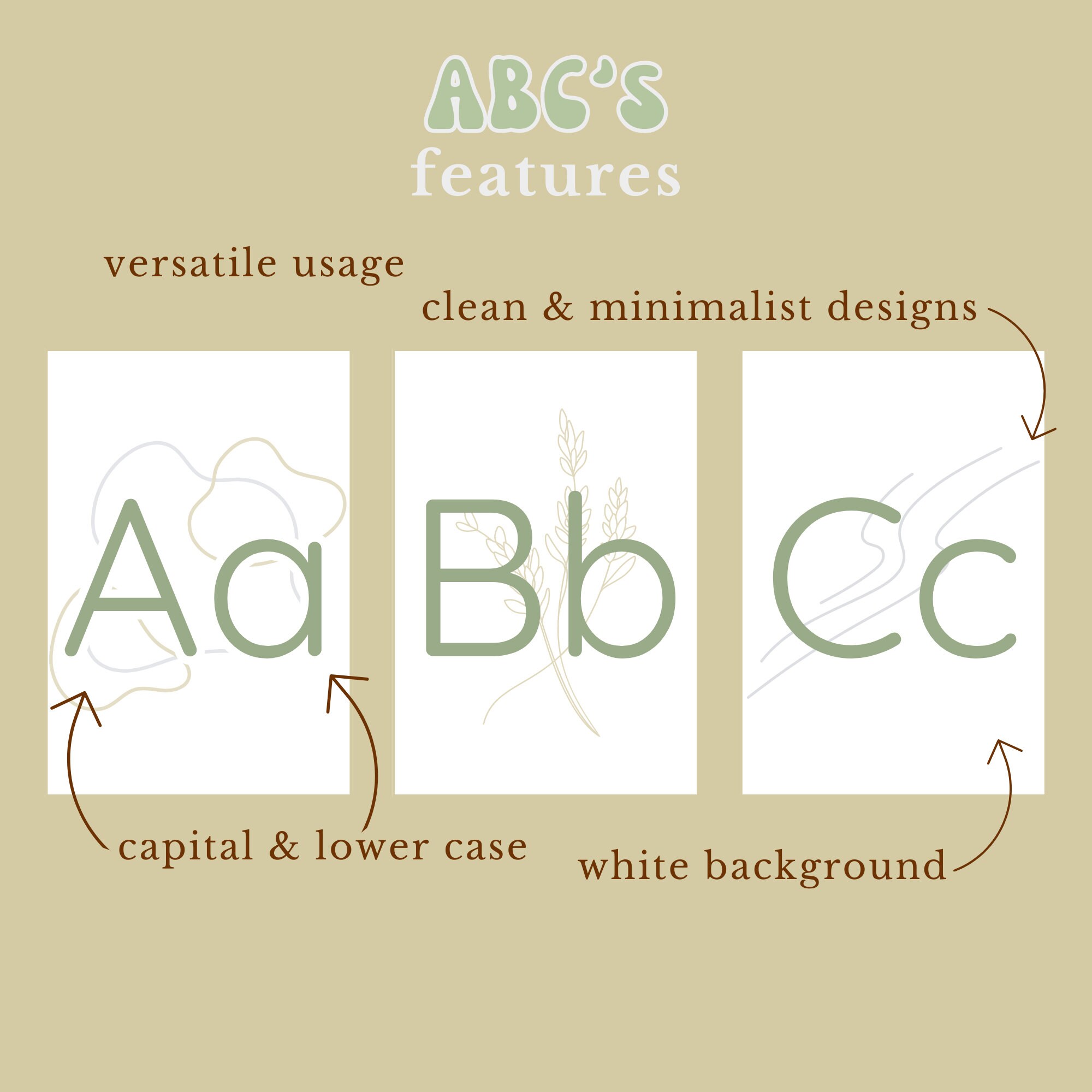 Alphabet Display Letters Printable - Etsy