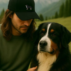 Bernese Mountain Dog Hat Dog Dad & Dog Mom Baseball Cap Embroidered Bernese Mountain Dog Gift for Men and Women Pet Lover Adjustable Hat