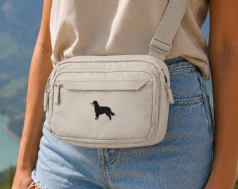 Bernese Mountain Dog Embroidered Crossbody Bag
