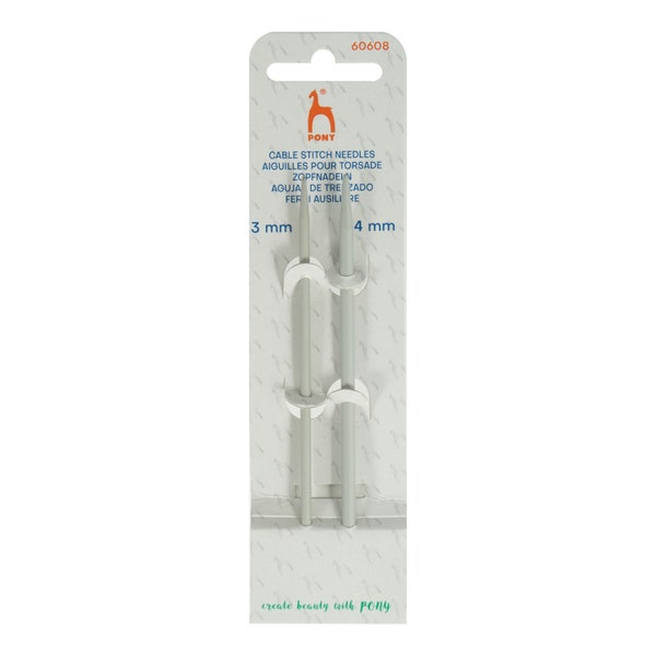 Pony P60608 | Aluminium Small Straight Cable Needle | 2-5mm | 2 Pack