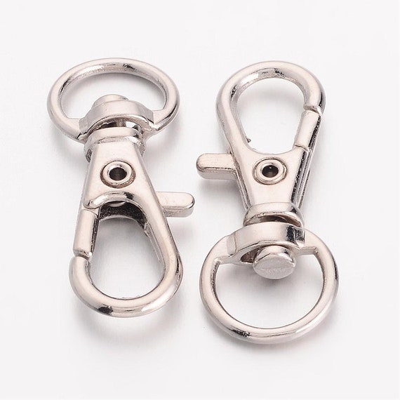 Lobster Clips, Easy To Open Close 9x6mm Perfect Size Stainless Steel  Lobster Claw Clasps For Bracelets For Necklaces Steel Color 