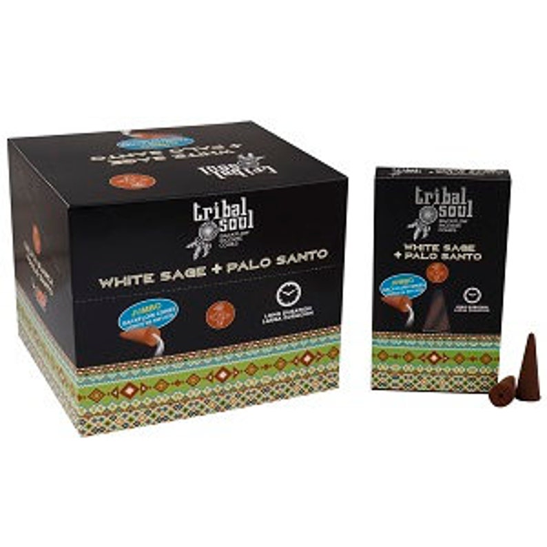 10 Cones Tribal Soul Backflow Incesne Palo Santo White Sage