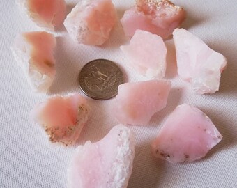 Pink Opal Rough 10 Specimens (103.3 grams) / Opalo Rosado Bruto 10 especímenes (103.3 gramos) Free shipping/Envío gratis.