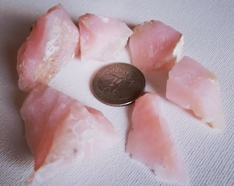 Pink Opal Rough 6 Specimens (49.4 grams) / Opalo Rosado Bruto 6 especímenes (49.4 gramos) Free shipping/Envío gratis.