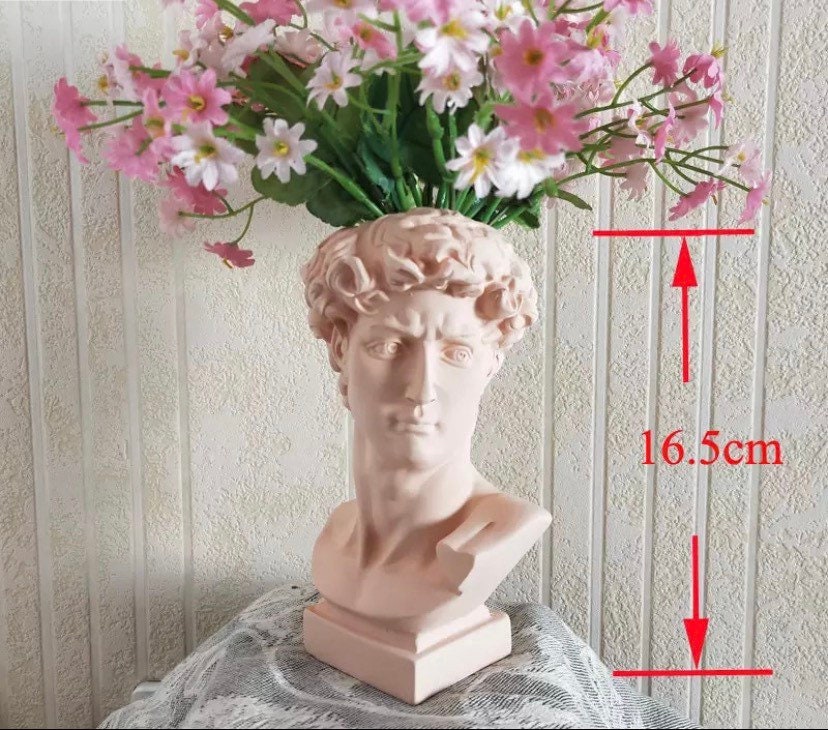 David Head Bust Vase Etsy