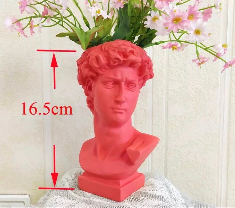David Head Bust Vase Etsy