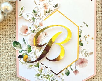Banner Baby in Bloom, babyshower met bloemen, roze tuinfeestdecor