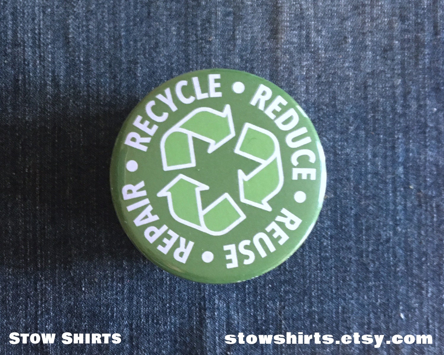 Reduce Reuse Repair Recycle Pin Button Badge 25mm 38mm Etsy