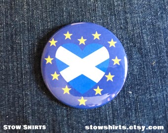 Insigne écossais et européen de bouton de broche de coeur, aimant de réfrigérateur, miroir de poche