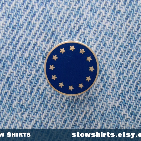 Europäische Flagge Emaille Pin, kreisförmige EU Emaille Pin, Europa Metall Pin Anstecker, Europäische Emaille Anstecker, europhile Pin Anstecker,
