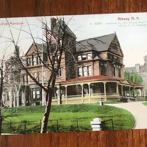 Résidence du gouverneur - Albany, New York. Carte postale vintage