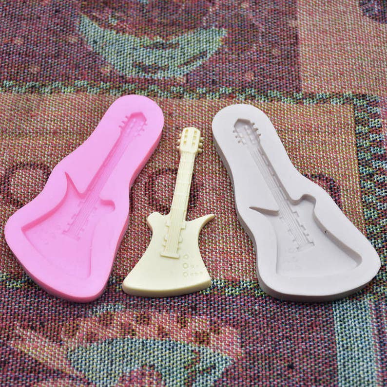 Electric Guitar Silicone Mold Cake Mold Soap Mould Biscuit Etsy