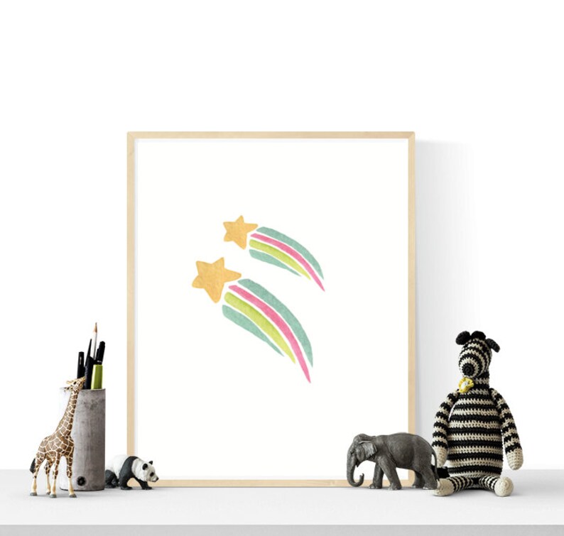 Nursery Wall Art Printables 6 Set Sun Cloud Rainbow Art Prints Rainbow Girls Bedoom Art Pastel Nursery Art Instant Download