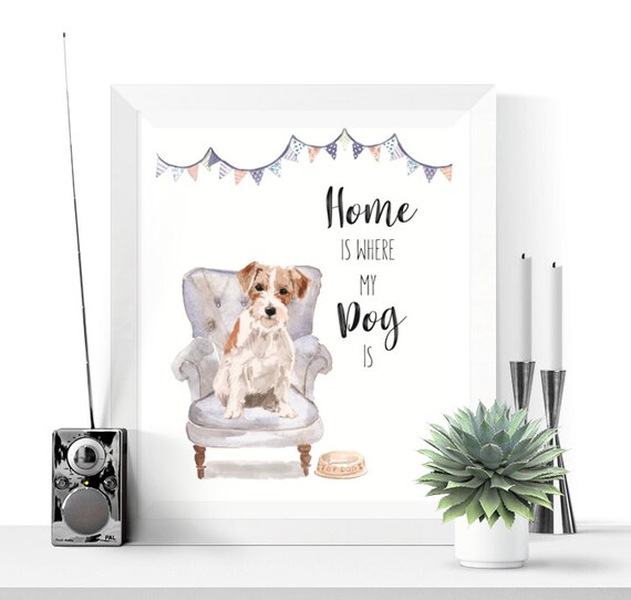 Wire Haired Jack Russell Art Printable Dog Art Gift Wire Etsy