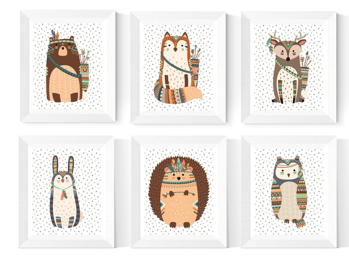 Tribal Animal Printables Tribal Nursery Decor Tribal - Etsy