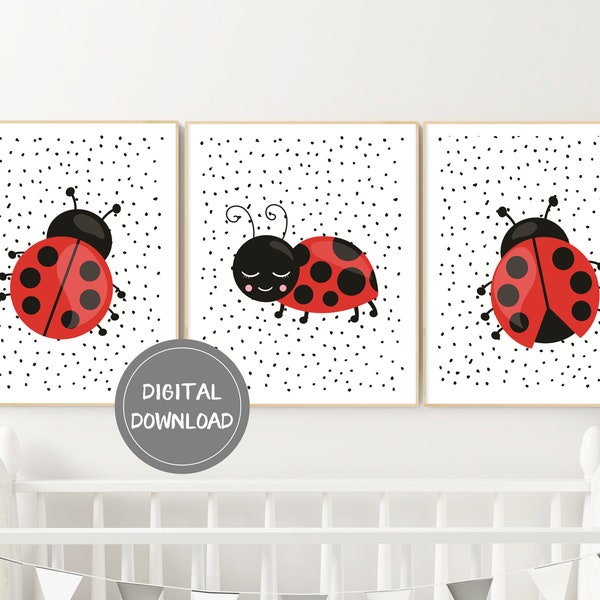 Ladybug Nursery Art Etsy