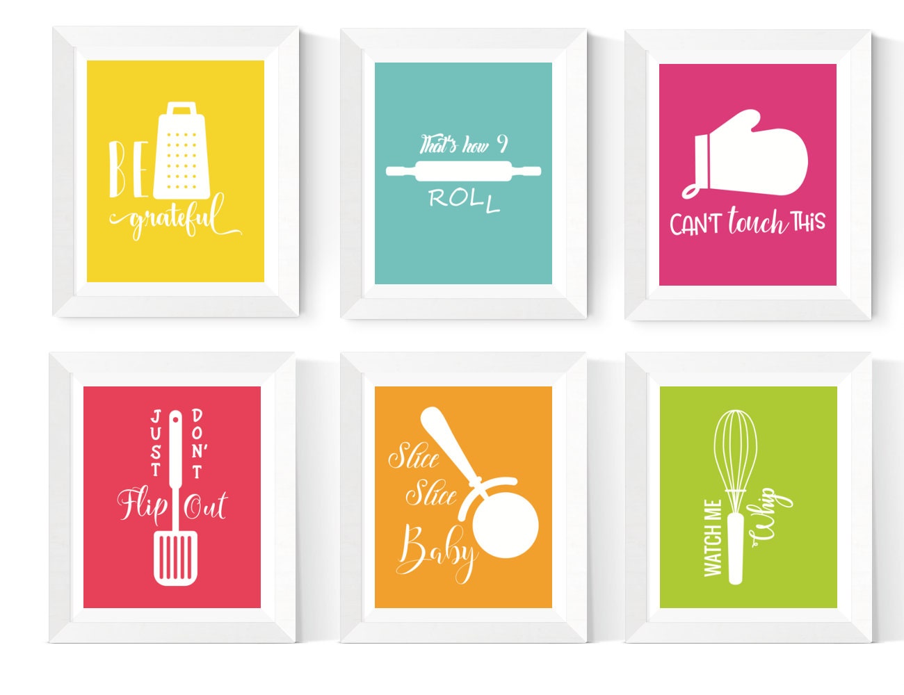 Funny & Free Kitchen Printables - Set of 9 Wall Art Quotes