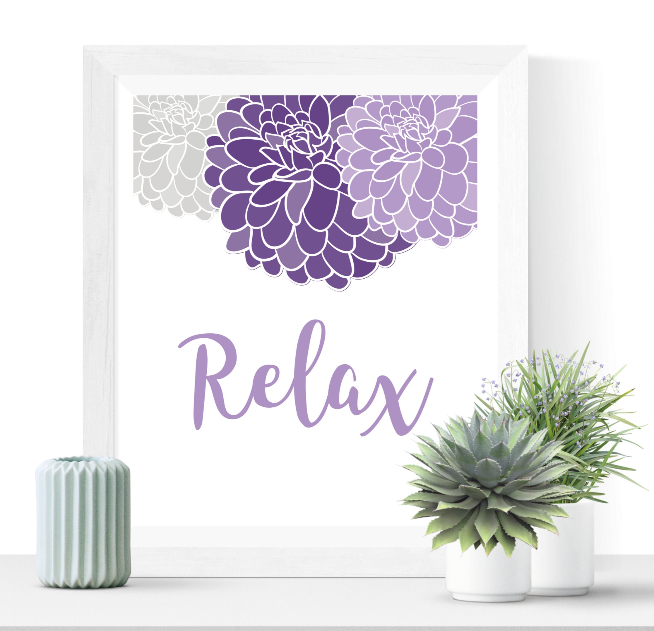 Instant Download Purple Bathroom Art Printables Purple and Etsy