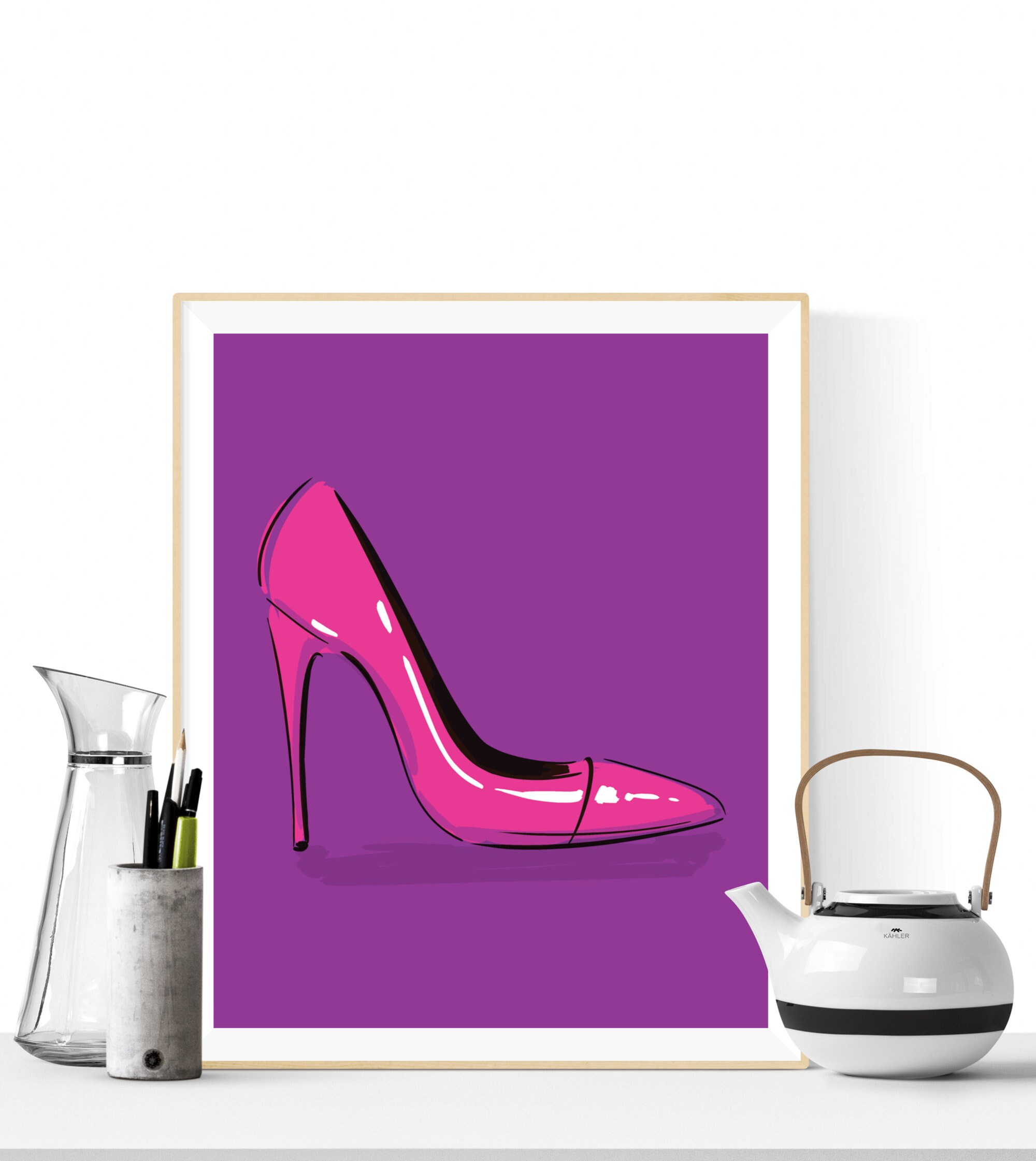 Shoes Art Printables 6 Set Shoe Wall Art Pop Art High - Etsy