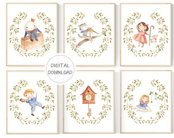 Nursery Rhyme Art | Etsy