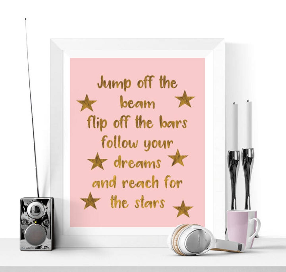 Gymnastics Quote Art Printable Nadia Comaneci Quote Gifts for Gymnasts ...
