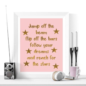 Gymnastics Quote Art Printable Nadia Comaneci Quote Gifts for Gymnasts ...