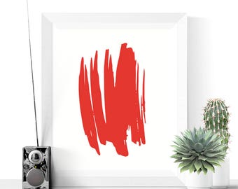 Red Abstract Art Printable | | d’art rouge | d’art imprimable | imprimables abstraits | d’estampes modernes | d’impression minimaliste Mur de la galerie