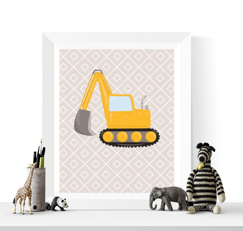 Construction Nursery Art Printables Construction Decor Etsy