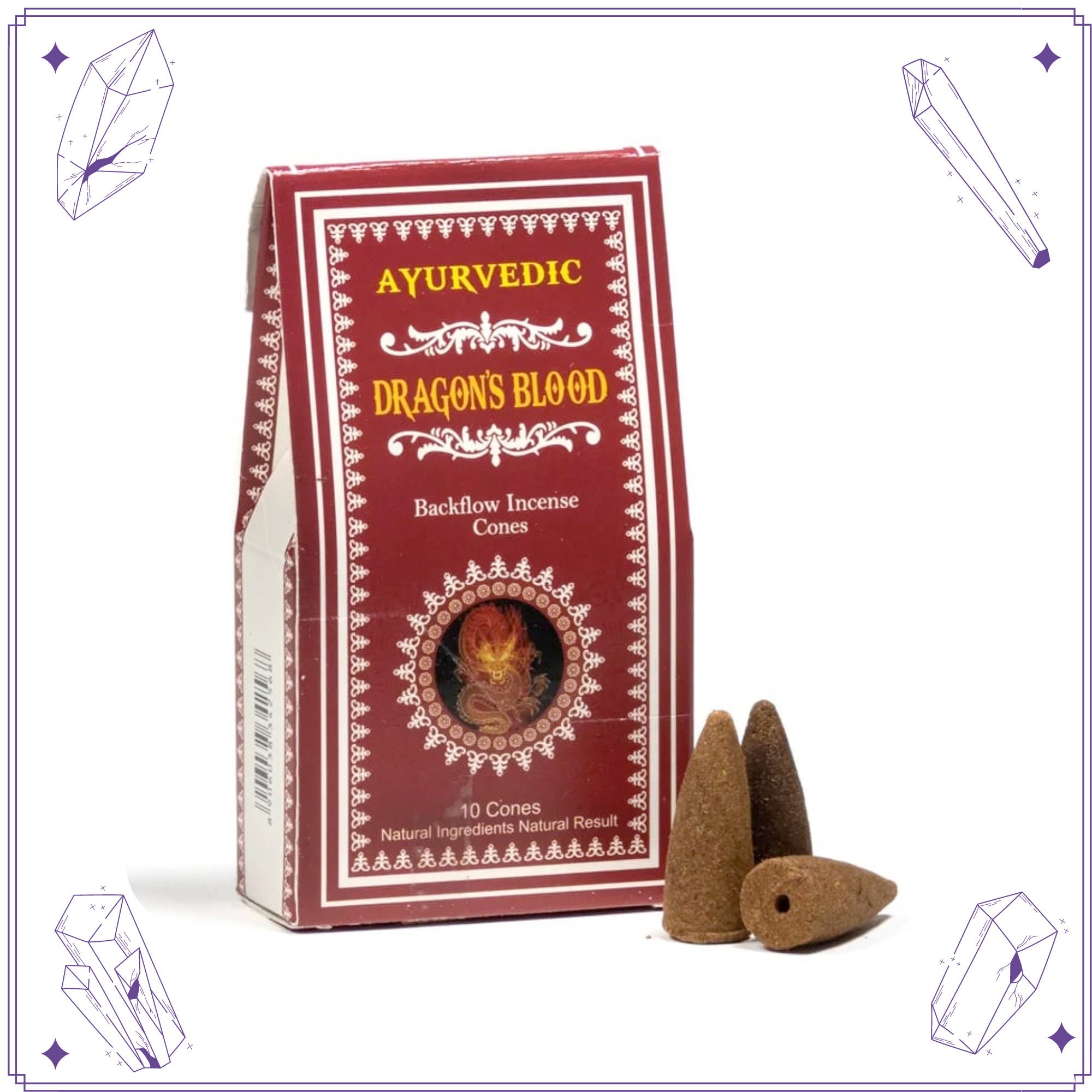 Cônes d'encens à Refoulement Ayurvedique Sang Du Dragon
