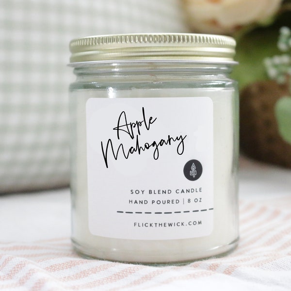 Mahogany Apple Candle Etsy