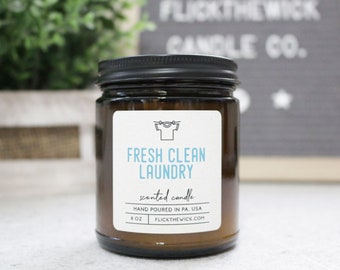 Fresh Clean Laundry - 8oz Candle