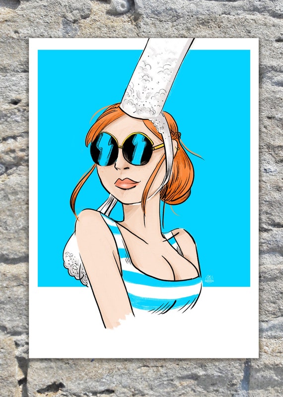 Poster Poster Illustration Bigoudene Pin Up Bigouden Etsy