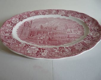 Vintage Palissy Thames River Scenes Datchet Bridge Oval Platter
