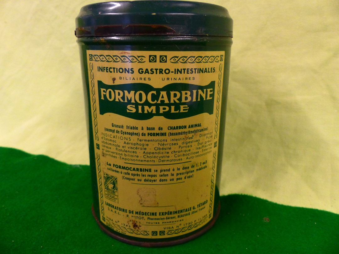 Vintage French 'formocarbine' Tin Etsy — free download
