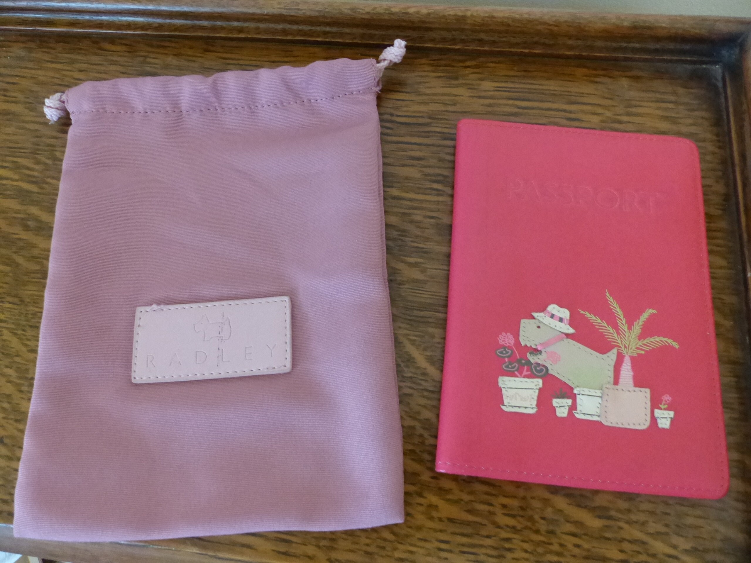 Pink Radley Leather Passport Cover Unused Australia