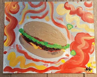 Cheeseburger painting