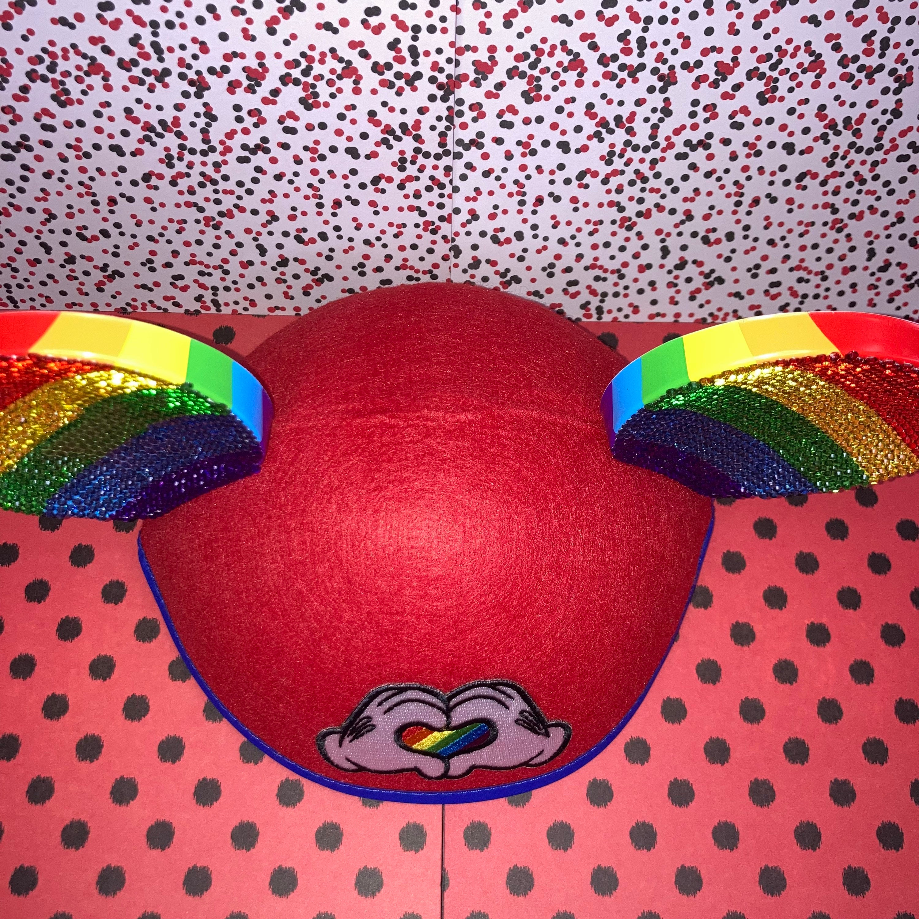 Custom Made Crystal Pride Disney Ears Hat One of a Kind - Etsy display picture 1