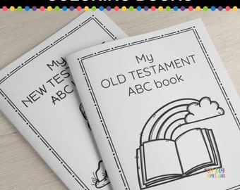 Old Testament and New Testament ABC coloring book for preschool and kindergarten