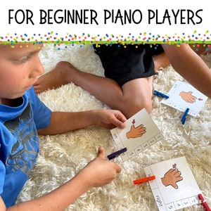 Piano Hands and Finger Clip It Cards for Young Piano Students Piano Lessons for Beginners Piano Theory image 3