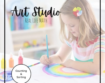 Real Life Math: Art Studio | Counting and Sorting for Homeschool Preschoolers and Kindergartners