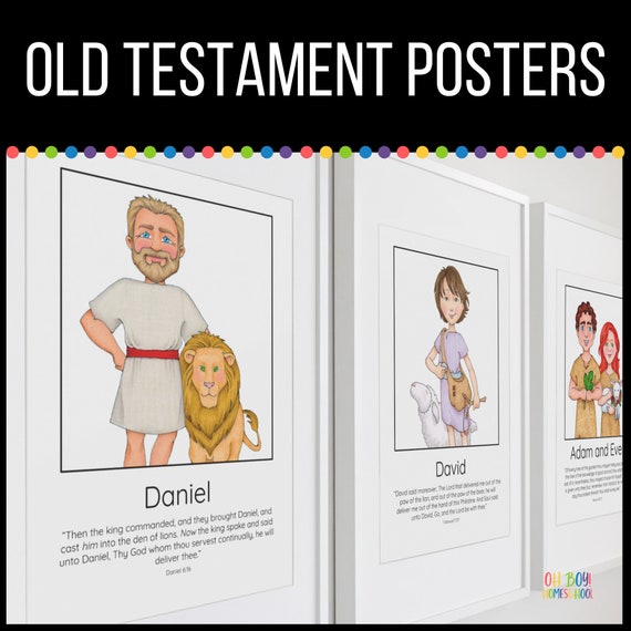 Old Testament Posters | Come Follow Me 2022 | Old Testament Characters | Bible Characters | Bible Posters for Primary
