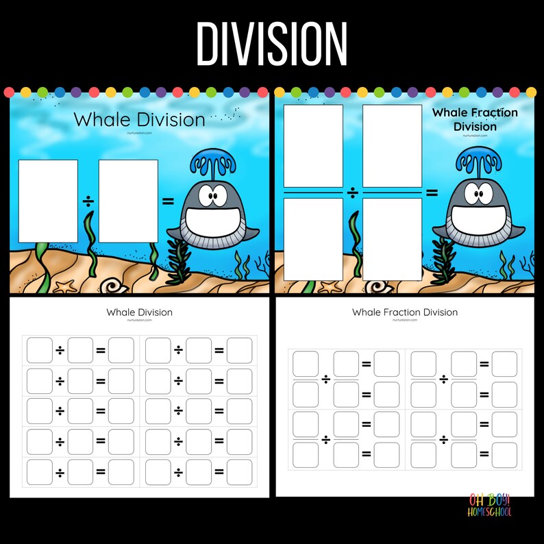 Jonah and the Whale Math Mats Addition Subtraction Etsy