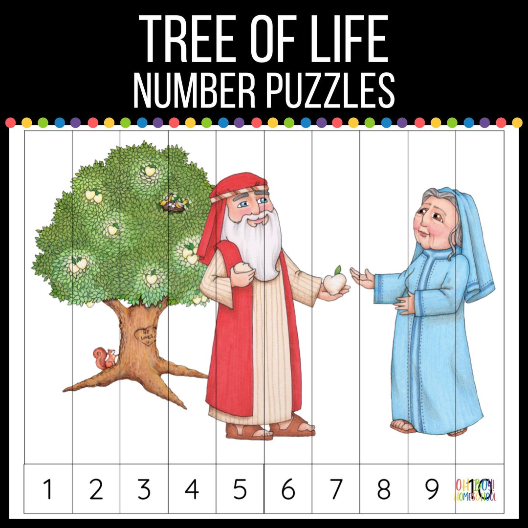 Tree of Life Number Puzzles Count by Ones Count by Twos Etsy