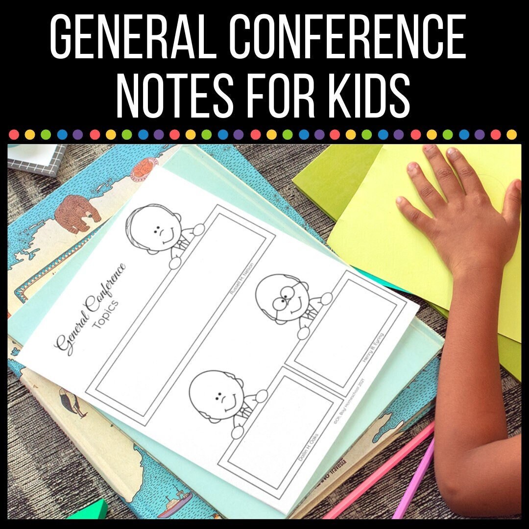 LDS General Conference Notebook for Kids Latterday Saint Etsy