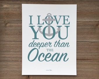 I Love You Deeper Than the Ocean - Instant download