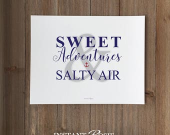 Sweet Adventures & Salty Air - Instant download