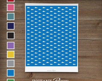 Tiny Submarines - 10 colors! - Instant download