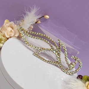 Ballroom jewelry, dance hair part, dance performance, ballroom headpiece, latin dance dress, rhinestone hairpiece, dance hair accessory