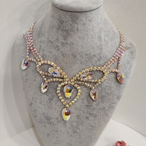 Ballroom Jewelry, Rhinestone necklace, ballroom dance, necklace, dance dress costume, latin jewelry, ballroom dance accessories, dance dress